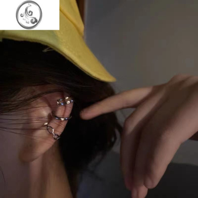 JiMi轻奢ins潮蝴蝶耳夹女小众设计感精致百搭简约闪钻无耳洞耳骨夹女