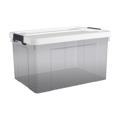 百晟长恒 BSCH-A82E 80L 白盖透明 收纳箱(计价单位:个)白盖透明