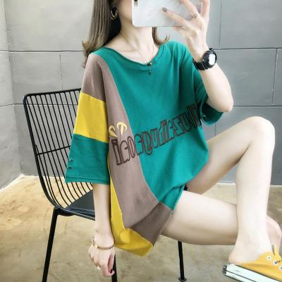 枫述特加肥加大码纯棉短袖t恤女春夏韩版胖mm200斤宽松超大遮肚上衣潮