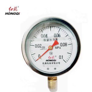 红旗 耐震压力表定制检测款 YTN100 0-0.1MPA 块