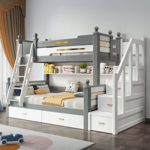 欧梵森 上下铺简约双层床实木高低床多功能小户型上下床两层子母床儿童床成人床大人床成年床多功能母子床儿童家具