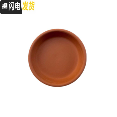 三维工匠红陶多肉小花盆育苗大号粗陶土陶瓷泥瓦盆矮盆大口径 荧光绿搭配A10款托盘2个 中等花盆容器