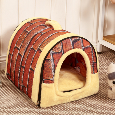狗窝猫窝宠物窝两用窝狗房子法耐可拆洗泰迪贵宾小中大型犬狗床小狗狗