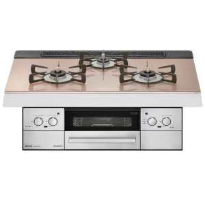 日本林内燃气灶25年新款LISSE 75嵌入式三眼灶煤气炉烤箱自动烤配烤盘天然气RHS71W42J2RSTW