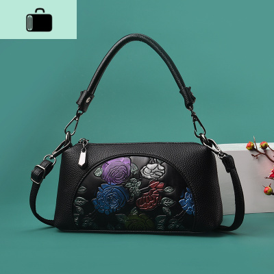 手提包女2020新款小包包中老年单肩斜挎包百搭中年妈妈女包NEW LAKE女斜挎包