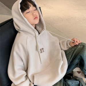 儿童装男童春装卫衣2026新款春秋款中大童连帽上衣春季男孩帅气