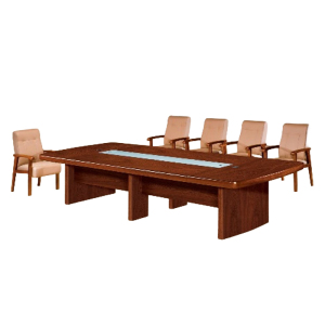 大央会议桌H-8140 4000W*1600D*760H办公家具会议桌长方形大型长桌简约现代会议室洽谈桌