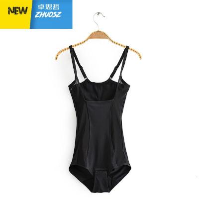 国内单塑身连体衣背心式收腹美体内衣束身塑身卓思哲黑色M