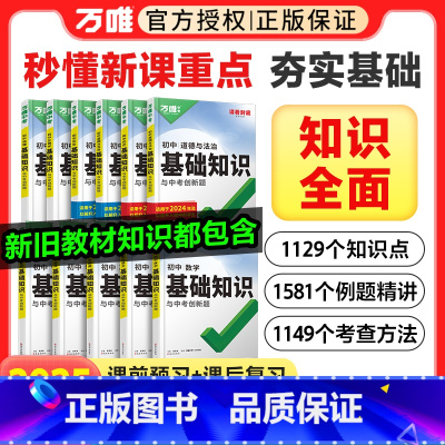 [语文] 初中通用 [正版]2025初中基础知识与中考创新题七八九年级生物地理语文数学英语物理化学政治历史初一初二初三初