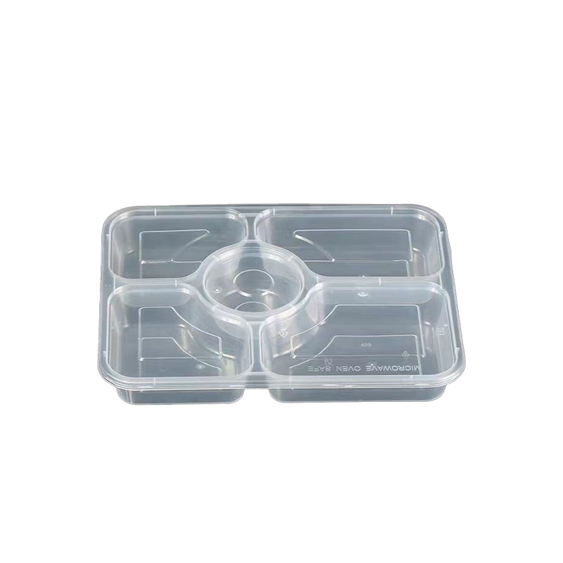 珂美芙 一次性餐盒 可带汤碗 五格150套/箱