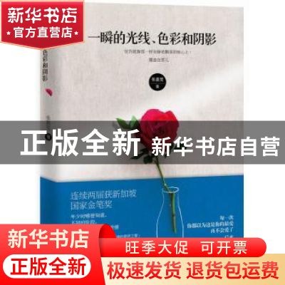 正版 一瞬的光线,色彩和阴影 张惠雯著 北京十月文艺出版社 9787