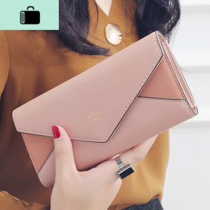 手拿包女士可放手机女式2019新款钱包长款简约百搭大气气质皮夹NEW LAKE