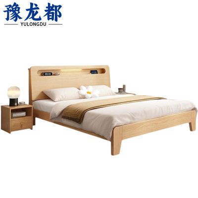 豫龙都床+床头柜1.2m套