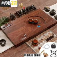三维工匠整块黑檀木茶盘实木家用托盘简约花梨木长方形小茶台茶海功夫茶具 明月[刚果花梨]72*40*5CM