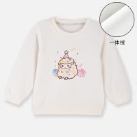 [1件3.5折价:39.2元]铅笔俱乐部童装年秋装新款女小童卫衣儿童加绒加厚T恤长袖衫