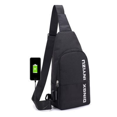 NEWLAKE男士包包2018新款潮男生休闲单肩斜挎包小背包帆布胸包男腰包男