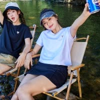 [2.5折价57元]唐狮三防T恤丨夏新款防水防污白色短袖T恤女休闲百搭正肩上衣