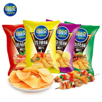 可比克薯片随机口味膨化零食品烤土豆片办公室休闲小吃薯条32g*5包
