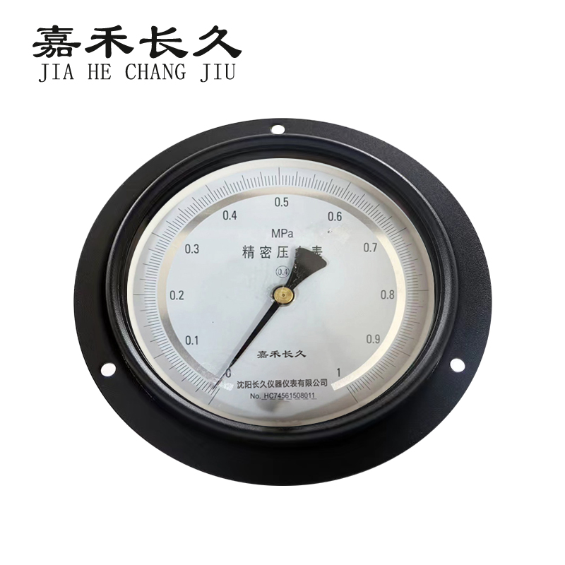 嘉禾长久+精密压力表轴向带边检测定制型+YB150ZT+0.4级+块
