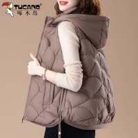 啄木鸟女士羽绒棉马甲女冬季2024新款妈妈洋气减龄轻薄款保暖马夹