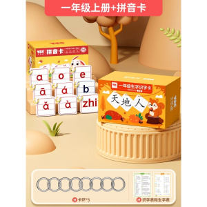 拼音卡片全套同步一年级上册汉语字母拼读训练表幼小衔接学习教具