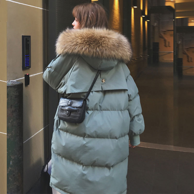 年新款冬季羽绒棉服女中长款棉衣宽松棉袄韩版面包服大码外套