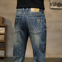修身轻奢立体感男生牛仔裤高级感直筒弹力经典大牛长裤秋冬季休闲
