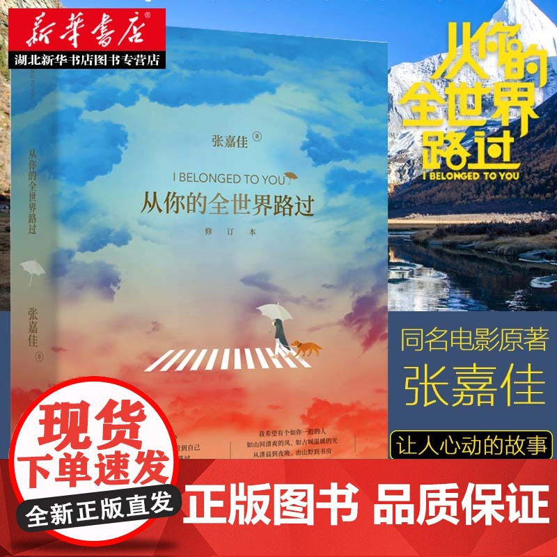 新华正版 从你的全世界路过 让所有人心动的故事张嘉佳天堂旅行团云边有个小卖部青春文学情感故事邓超张天爱杨洋鹿晗主演同名电