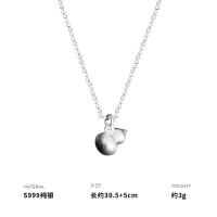 925纯银实心小葫芦项链女锁骨链气质个性时尚创意高级感潮送女朋友老婆情人节七夕生日礼物