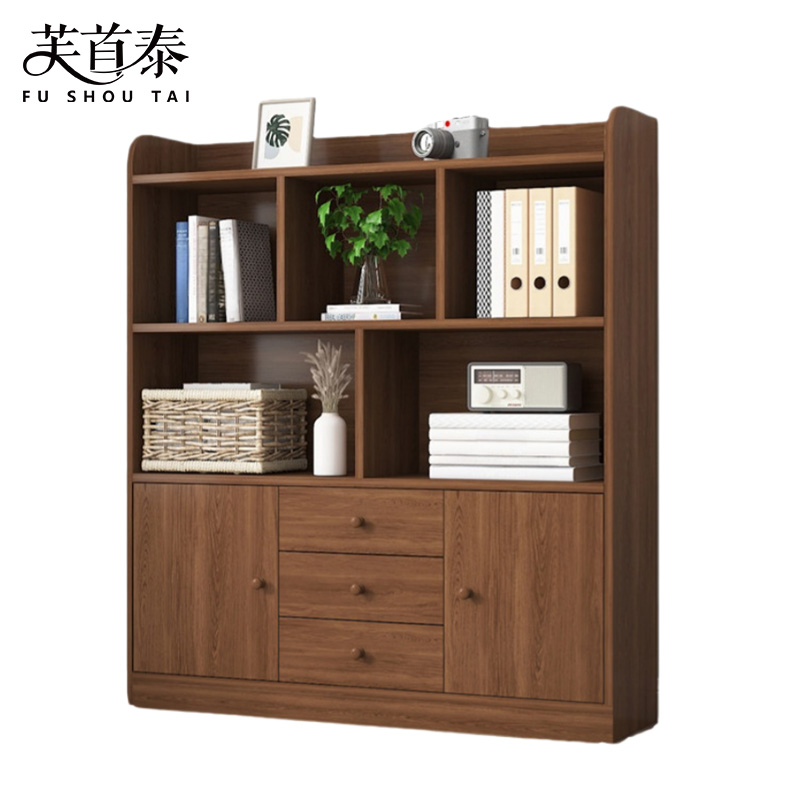 芙首泰木质书柜三层120*30*133cm台