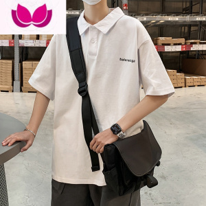 七斓短袖t恤男夏季港风潮流宽松ins学生衫潮牌休闲百搭半袖上衣服