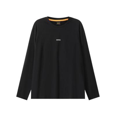 Hugo boss雨果波士T恤男透气舒适弹力易打理撞色徽标棉质