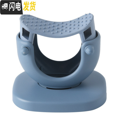 三维工匠拖把夹挂钩挂架扫把家用壁挂免打孔卫生间置物架强力收纳墙上 北欧蓝2个装