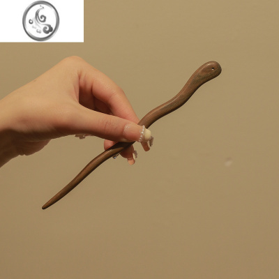 JiMi中国风气质檀木发簪简约现代盘发簪子女古风汉服配饰旗袍头饰