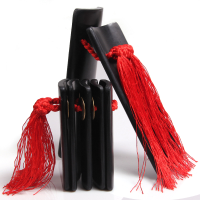 梵巢快板黑色竹子水煮曲艺成人大人演奏初学竹板乐器KC-06黑色