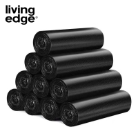 栎捷时(LIVING EDGE)不用撕 平口厚实垃圾袋 大号650mm*650mm*40只(计量单位:卷)