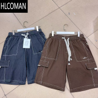 HLCOMAN[肥娜来了]2361#车明线字母刺绣男士短裤