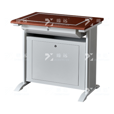 臻远 ZY4012404 隐藏式翻转电脑桌培训桌办公桌A款单人位