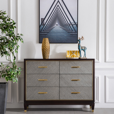 美帮汇美式斗柜轻奢实木六斗柜橱港式玄关客厅储物柜装饰柜收纳柜卧室
