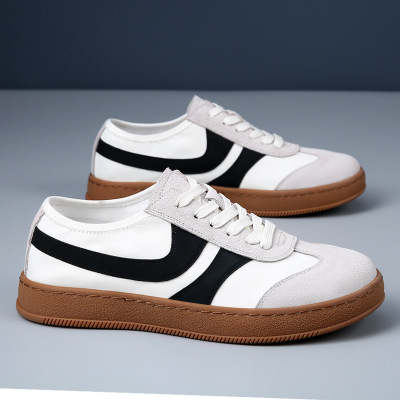 德训鞋男真皮春夏季男士透气运动复古板鞋男款潮流经典软底板鞋