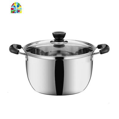 16/18/20/22/24/26特厚汤锅炖汤锅奶锅火锅蒸锅电磁炉煤气炉 FENGHOU 18CM复底加厚款