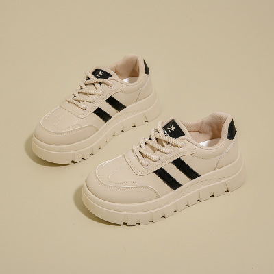 2025春季小白鞋新款韩版ins女学生厚底增高运动板鞋休闲街拍