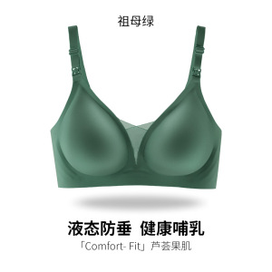 孕妇哺乳内衣怀孕期产后喂奶文胸高端聚拢防下垂夏季薄款嫚胸罩熙_1