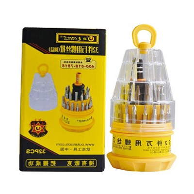 欧克(Ouke)多功能组合螺丝刀套装 便携式旋具组套 32件万用螺丝批(圆盒)(32pcs OK-8381)