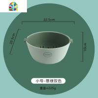 家用塑料双层洗水果篮子厨房大号菜蓝洗菜盆创意客厅水果盘 FENGHOU 草白色-小号洗菜篮洗菜篮