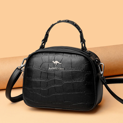 包包女包新款斜挎单肩包手提包时尚鳄鱼纹妈妈包欧美