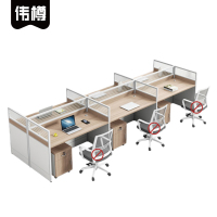 伟樽屏风工位六人位带柜360*120*110cm套