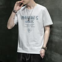 男装2025夏季新款短袖T恤韩版潮牌印花ins纯棉男士半袖体恤上衣服