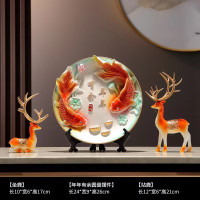 维诺亚新中式年年有余装饰鱼摆件客厅玄关酒柜电视柜鹿乔迁新居礼物