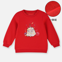 [1件3.5折]铅笔俱乐部童装年秋装新款女小童卫衣儿童加绒加厚T恤长袖衫